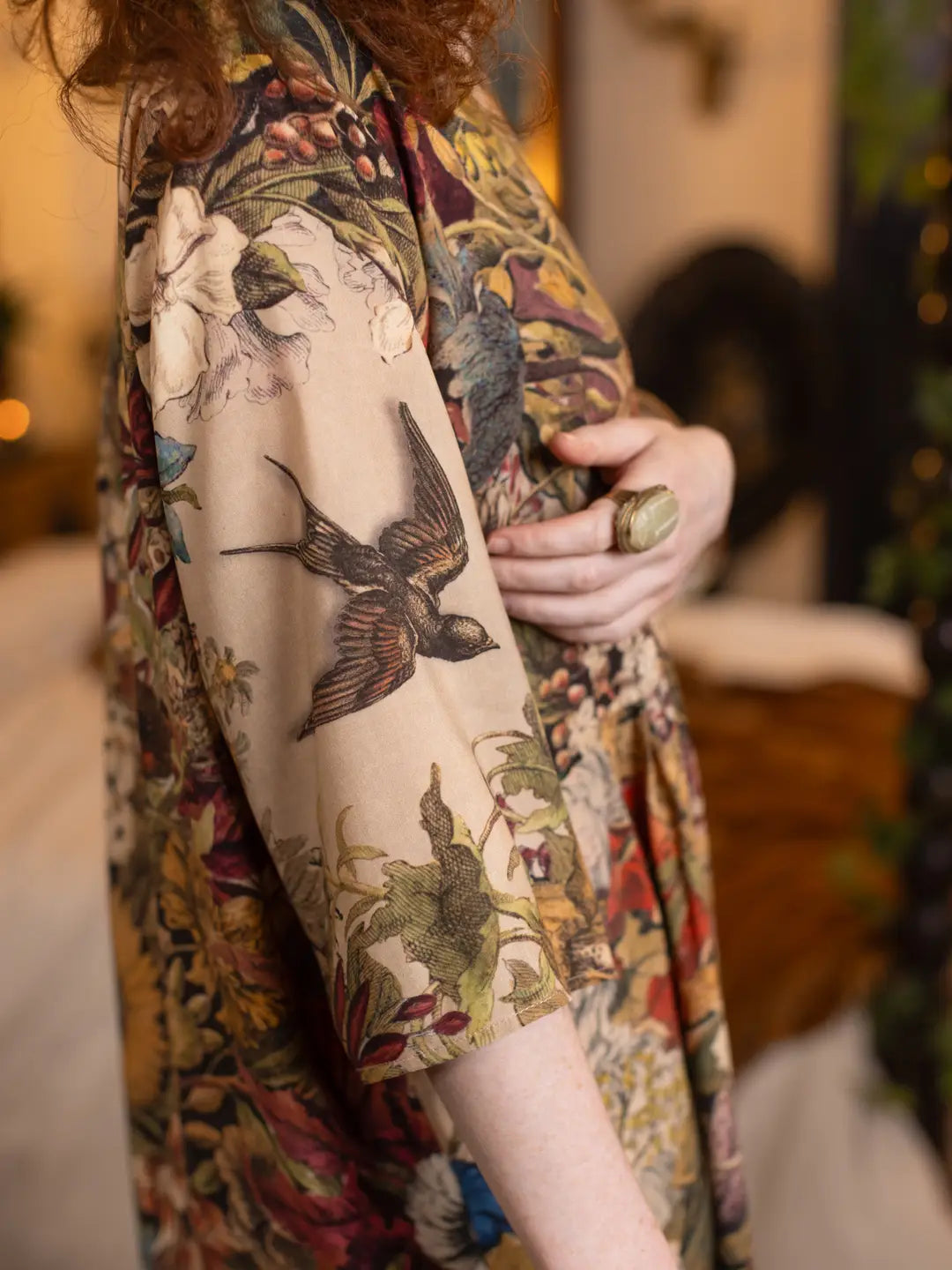 Golden Hour Artist Dress Tunic w/ Pockets & Floral Print