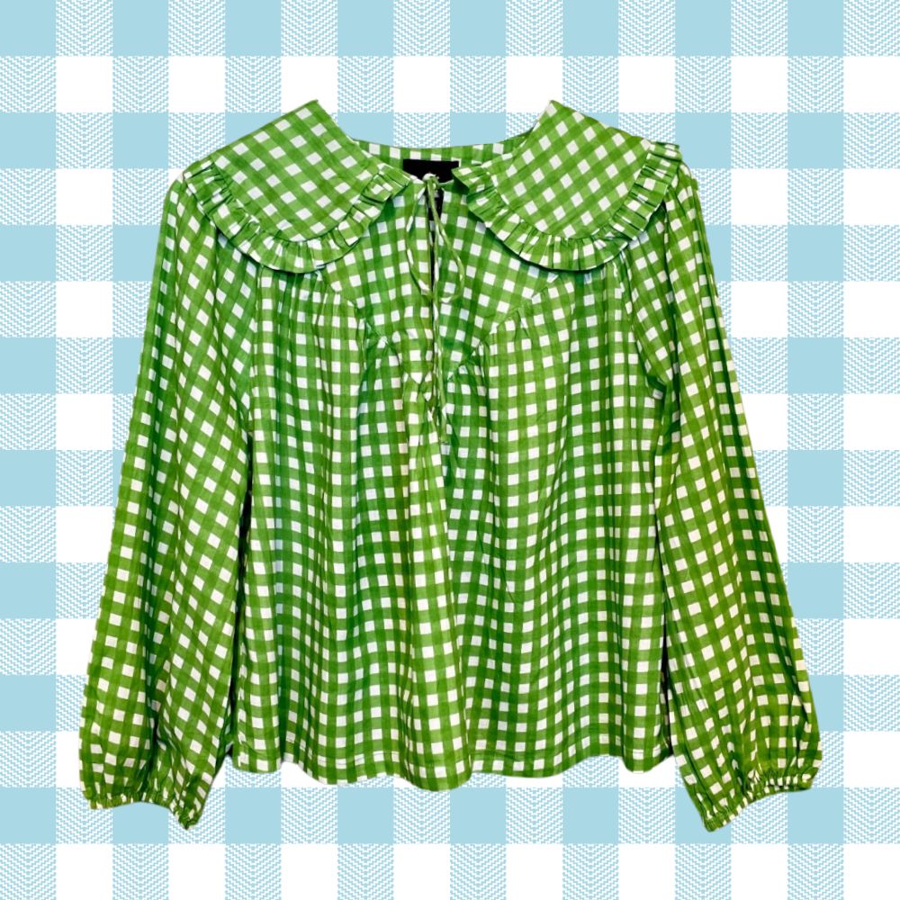 Lala Blouse - Little Green Check
