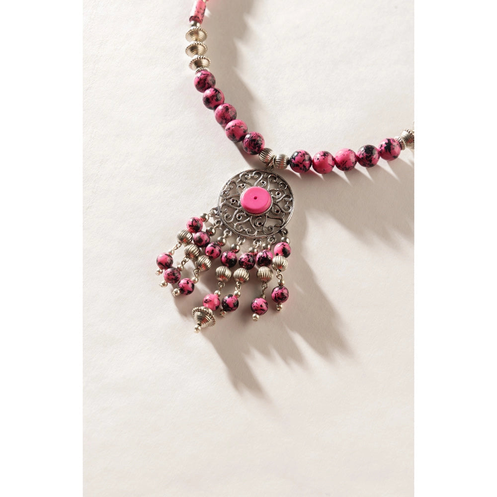 Concho Necklace in Pink