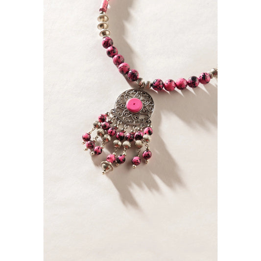 Concho Necklace in Pink