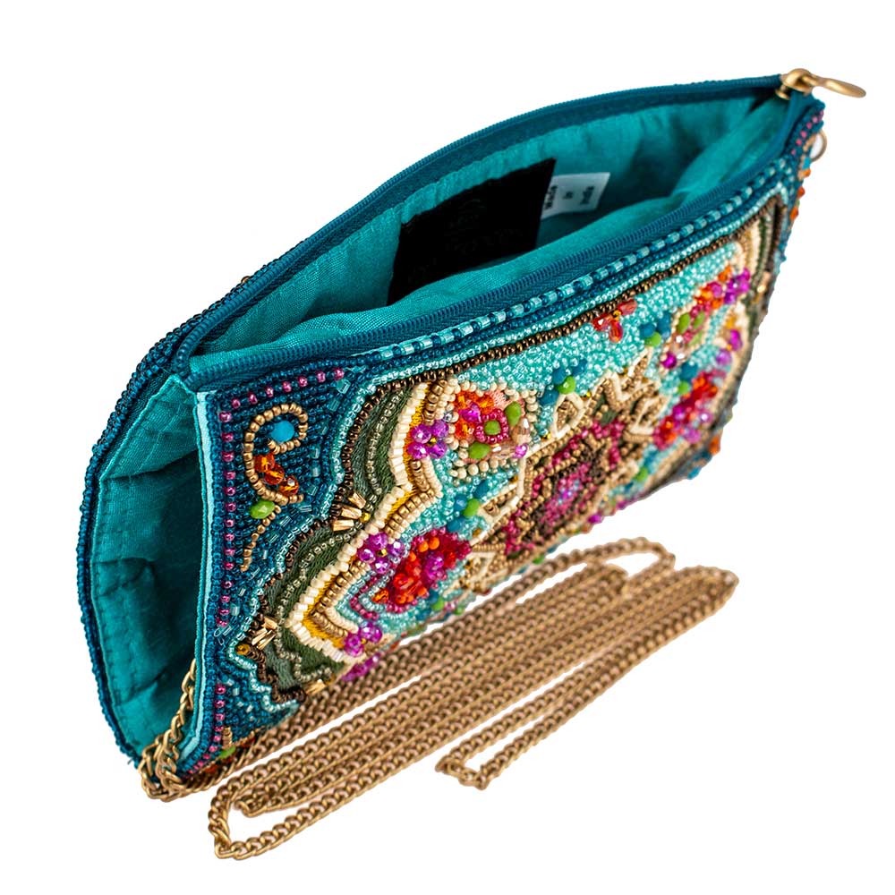 Venice Beaded Multi-Color Mosiac Hand-Beaded Crossbody Bag