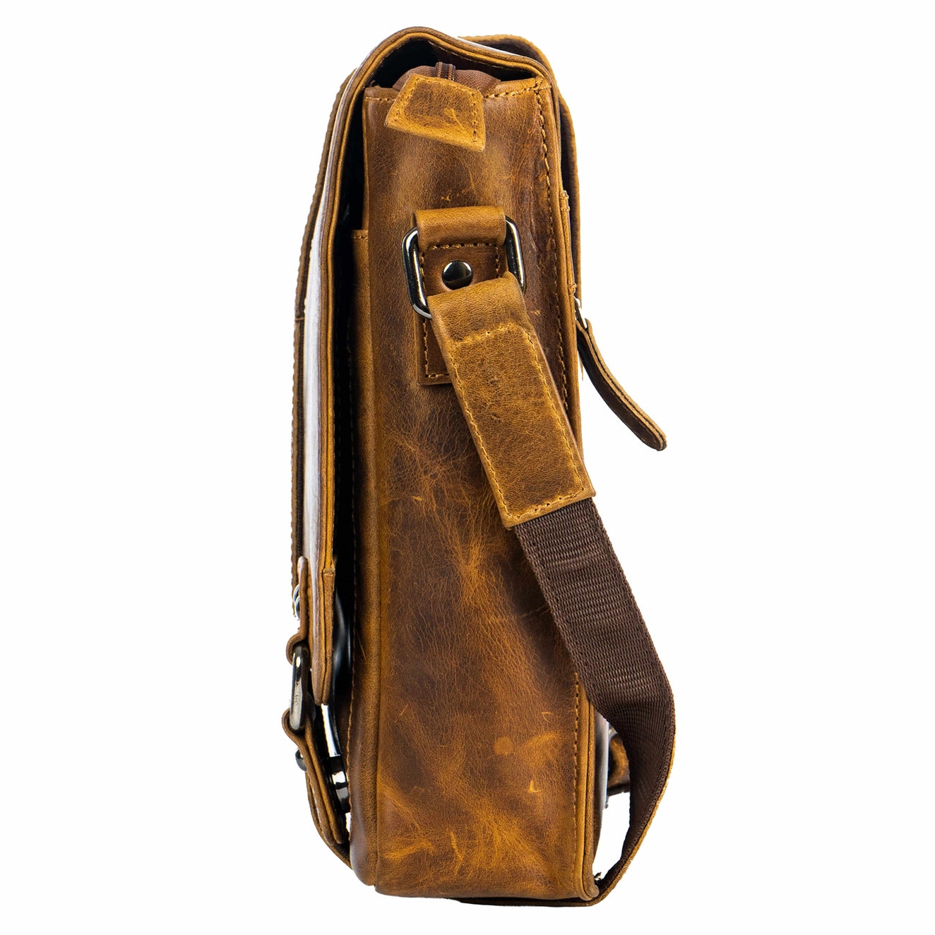 Leather Shoulder Bag Camel - Hobart