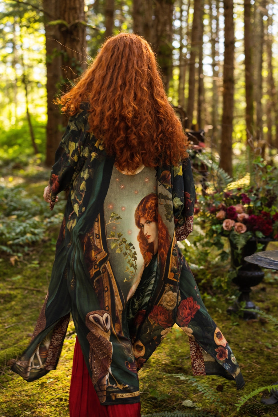 Solstice Opera Duster Kimono Robe w/ Persephone & Moon