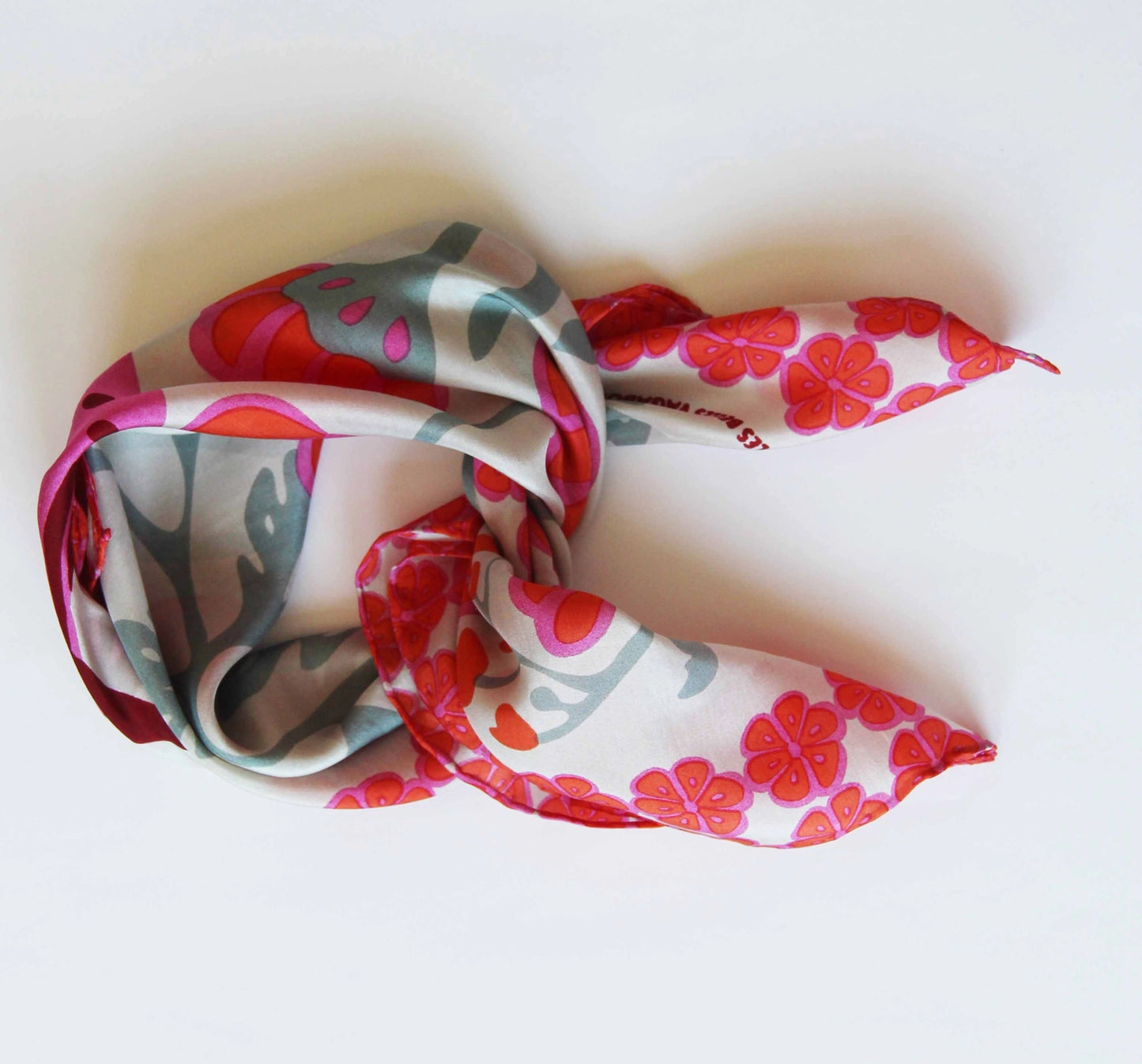 Mini Alice Orange Silk Scarf