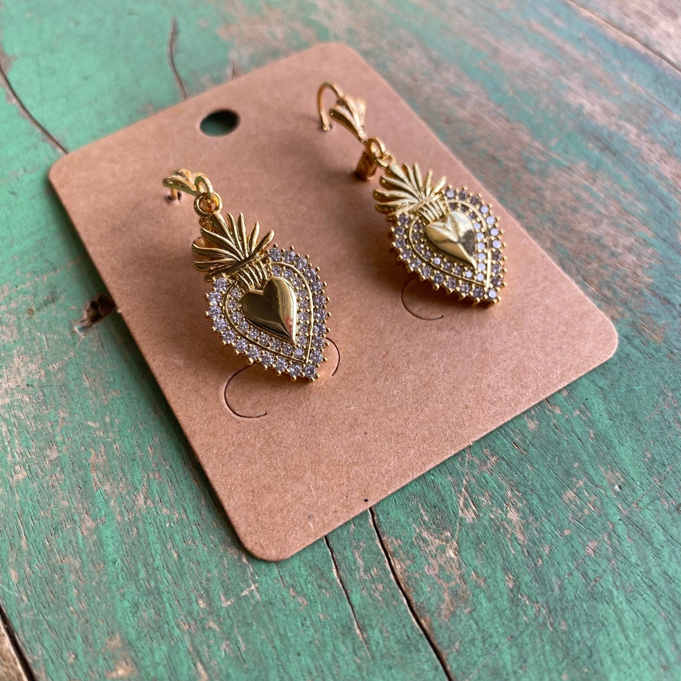 Shining Sacred Heart Earrings