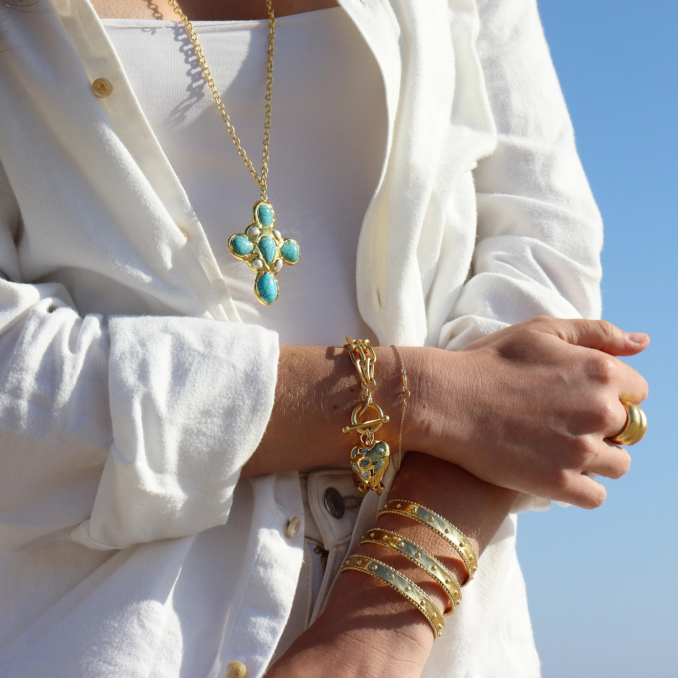 Coastal Cross Necklace