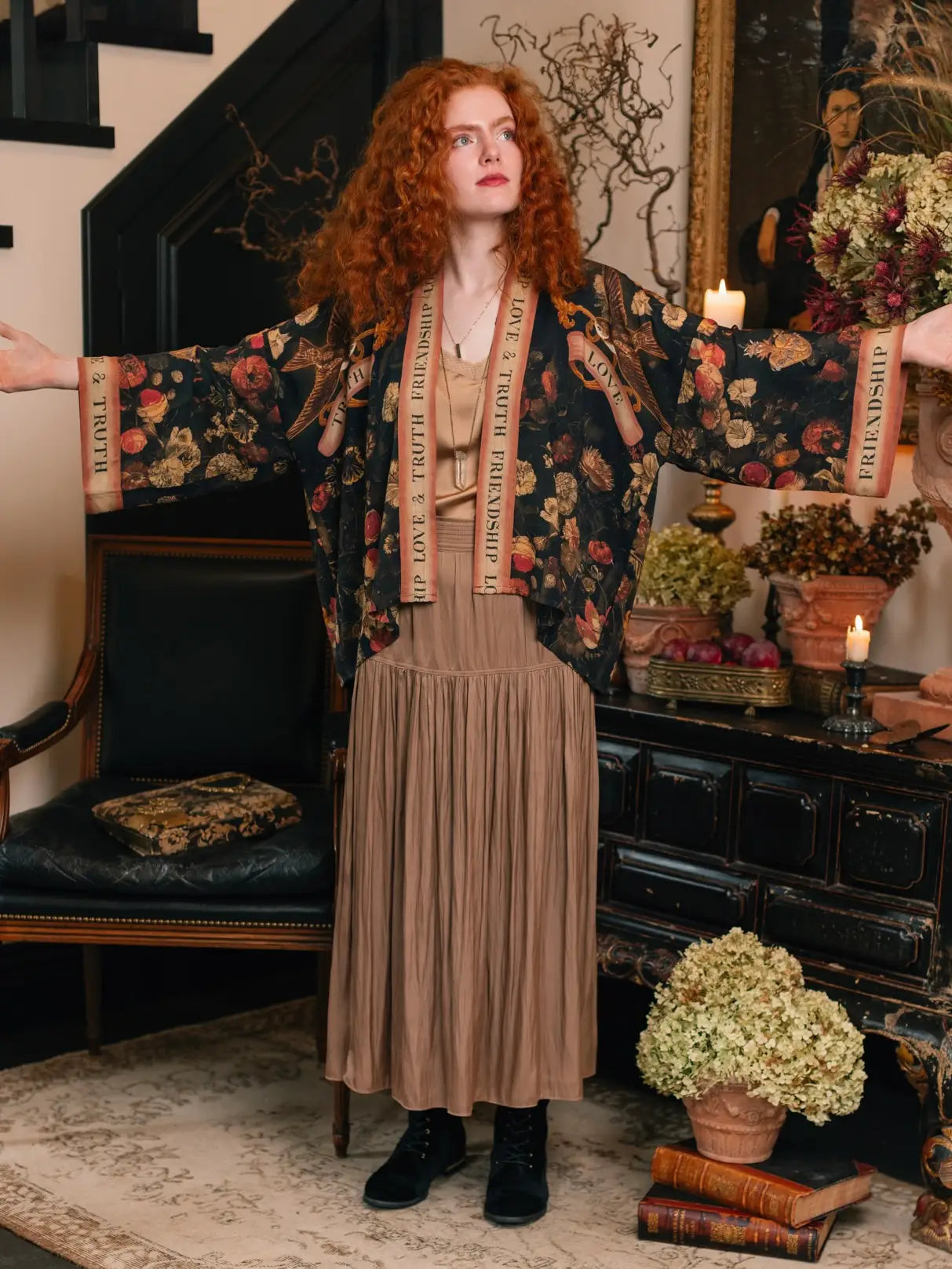 Heart of Gold Cropped Kimono