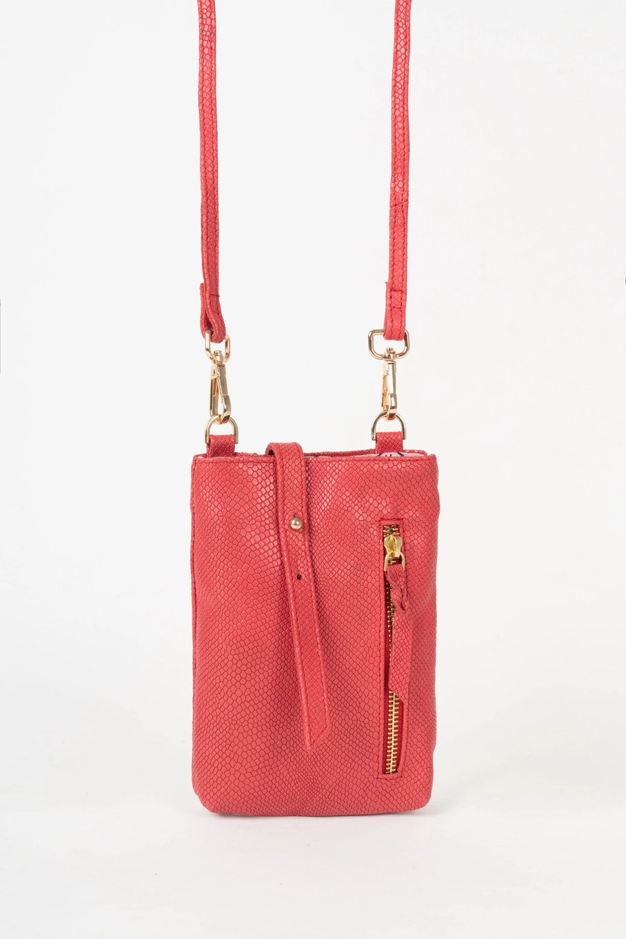 Lisboa Red Leather Shoulder Bag
