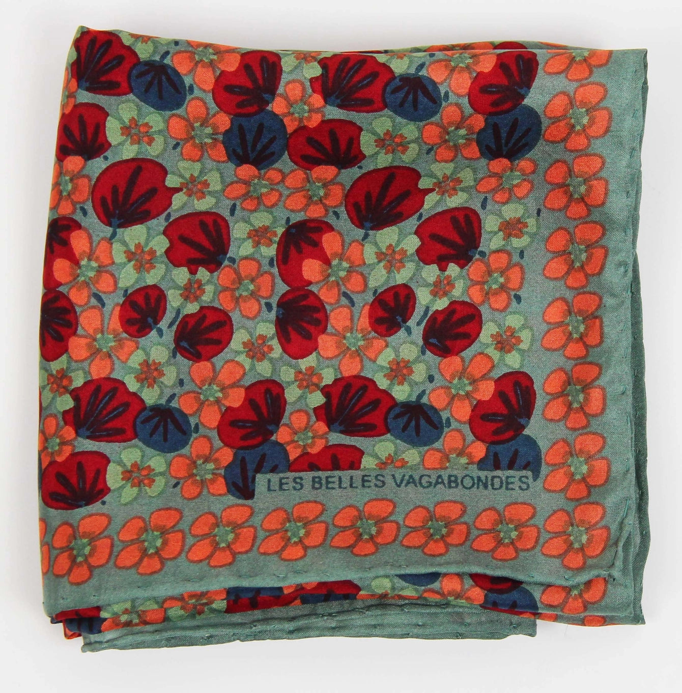 Mini Capucine Khaki Beige Silk Scarf