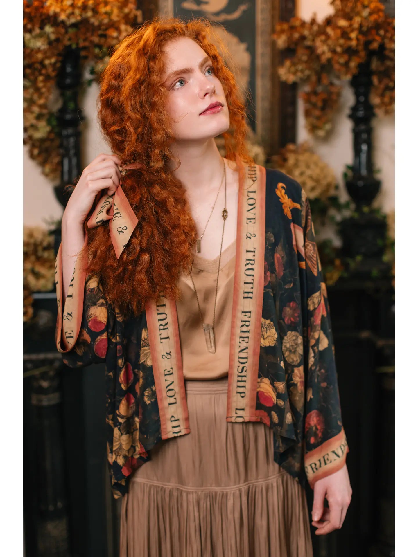 Heart of Gold Cropped Kimono