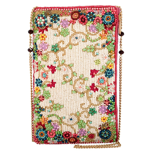 Meadow Ditsy Floral Multi Color Hand-Beaded Crossbody Bag