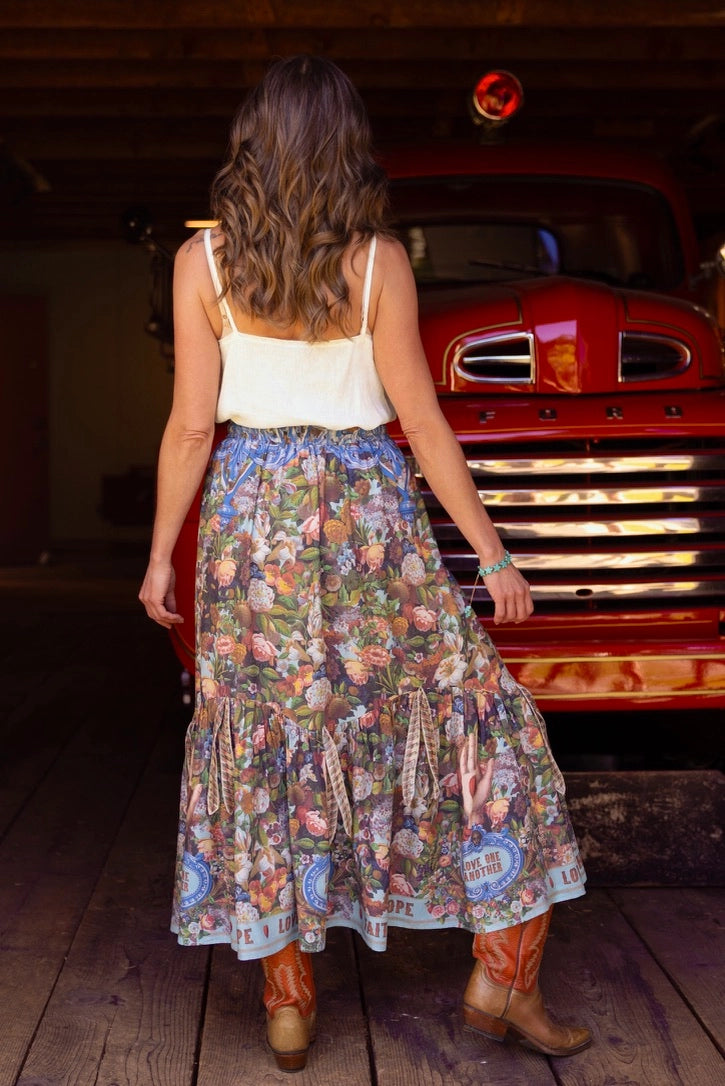 Love Language Atelier Skirt w/ Floral Print