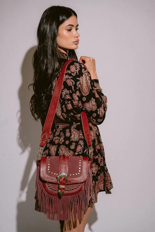 Milano Burgundy Crossbody Bag