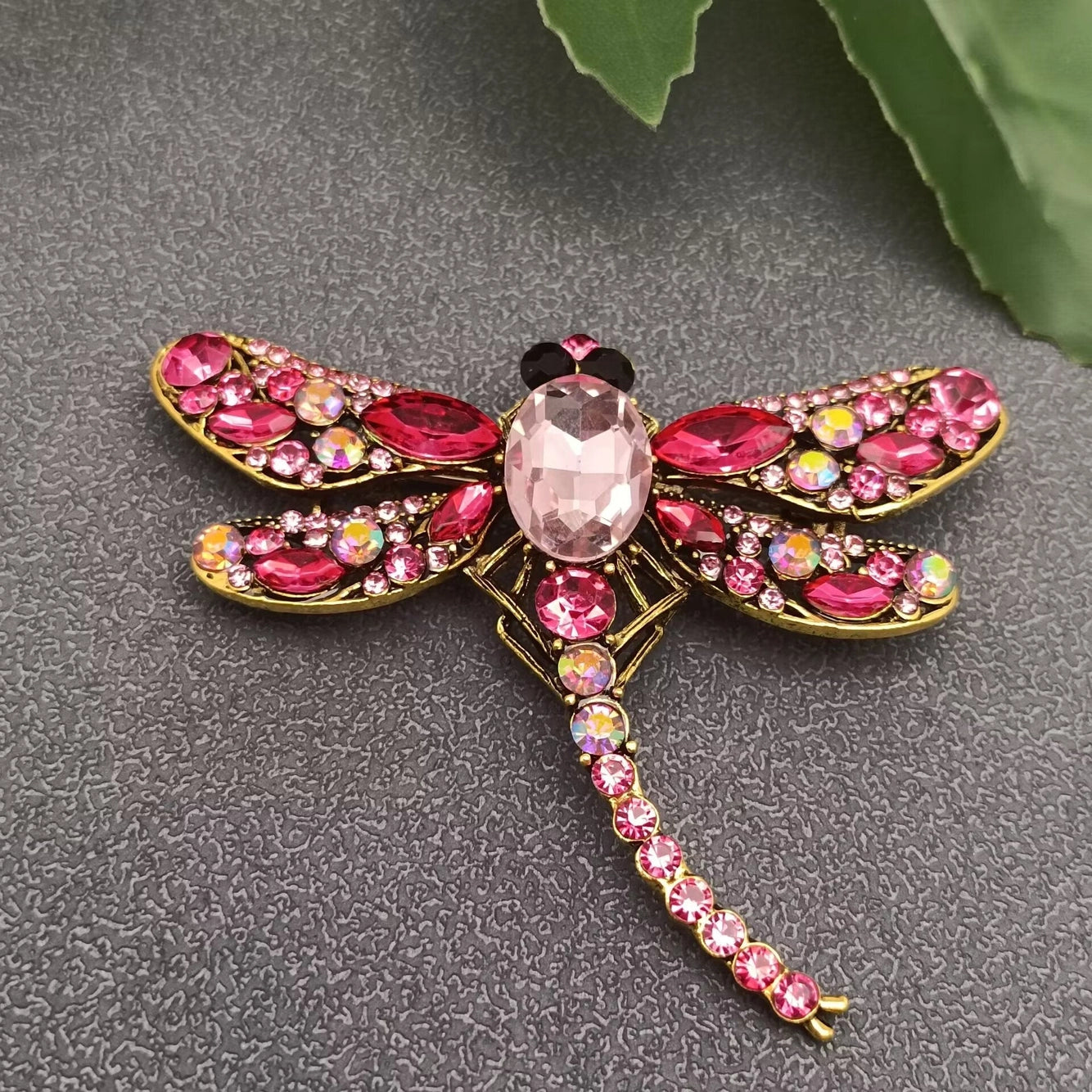 Rhinestone Dragonfly Brooch (Small)