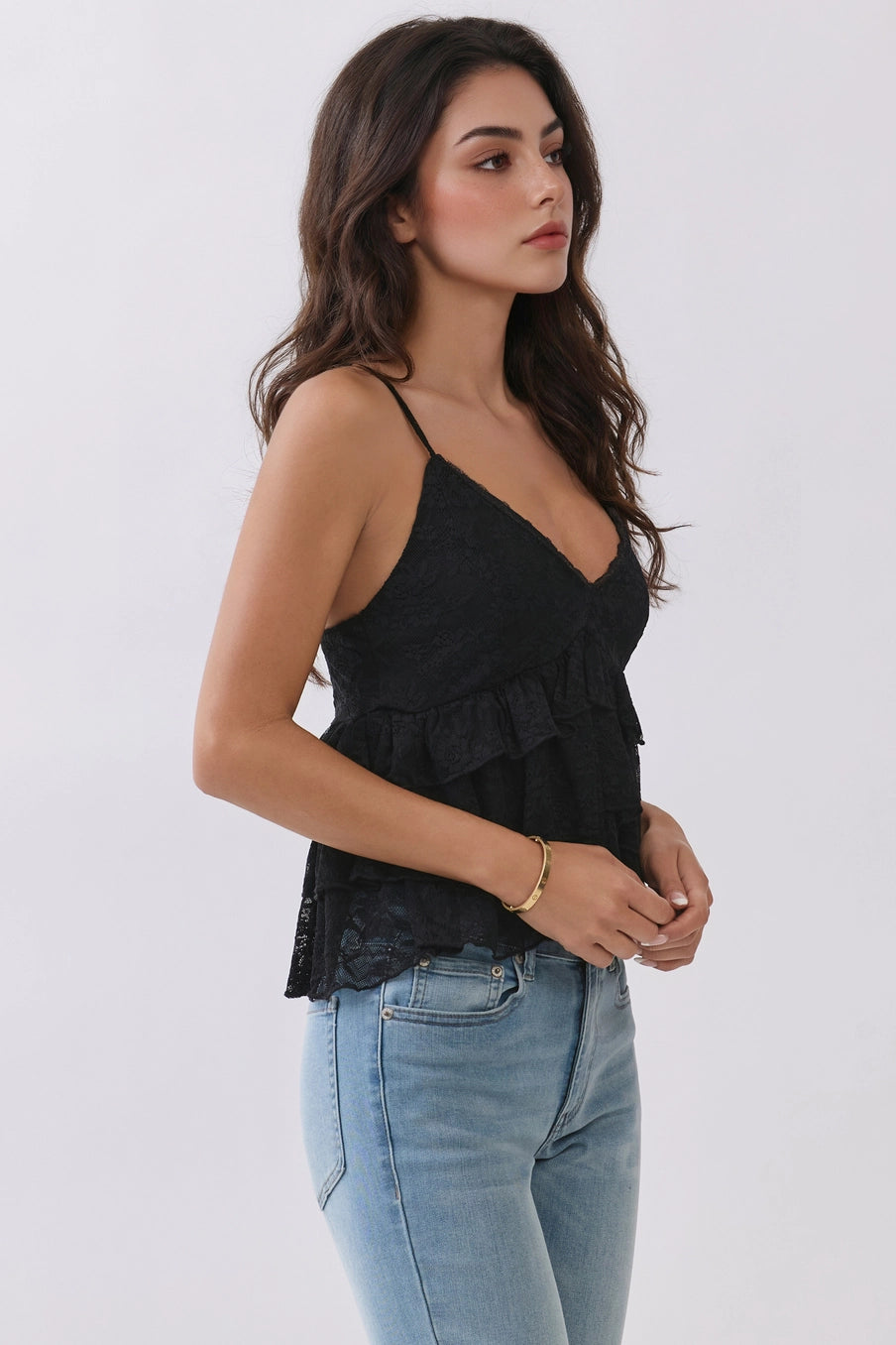 Babydoll Cami Top - Black