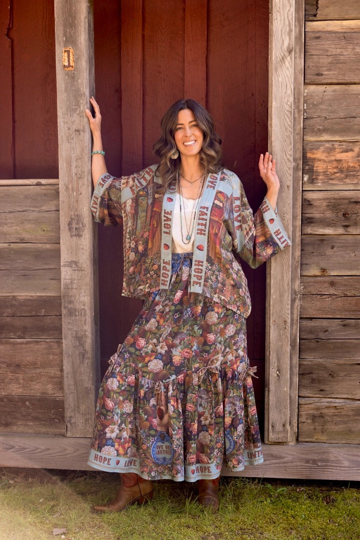 Love Language Atelier Skirt w/ Floral Print