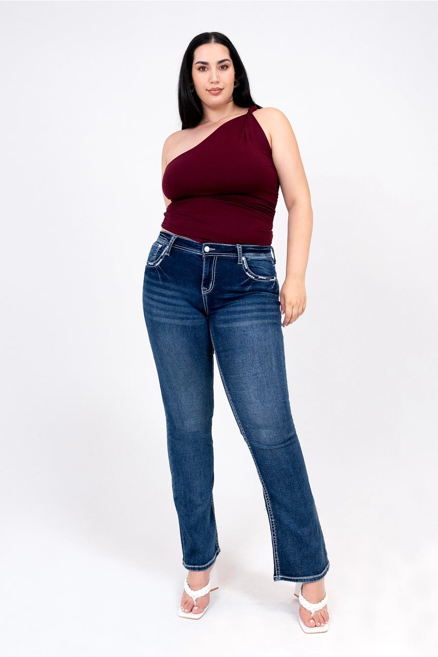 Feather Modify Soft Denim Plus Size Bootcut 32"