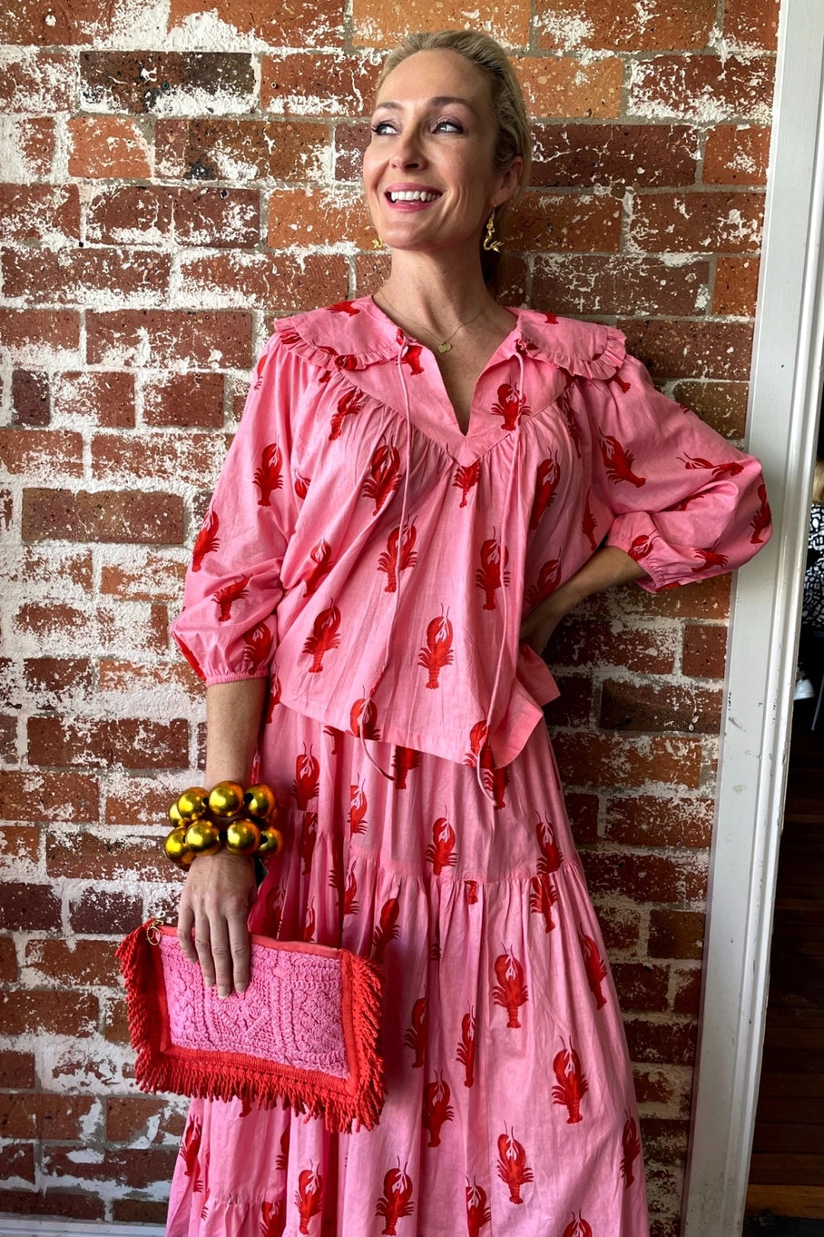 Lala Blouse - Little Lobster Pink