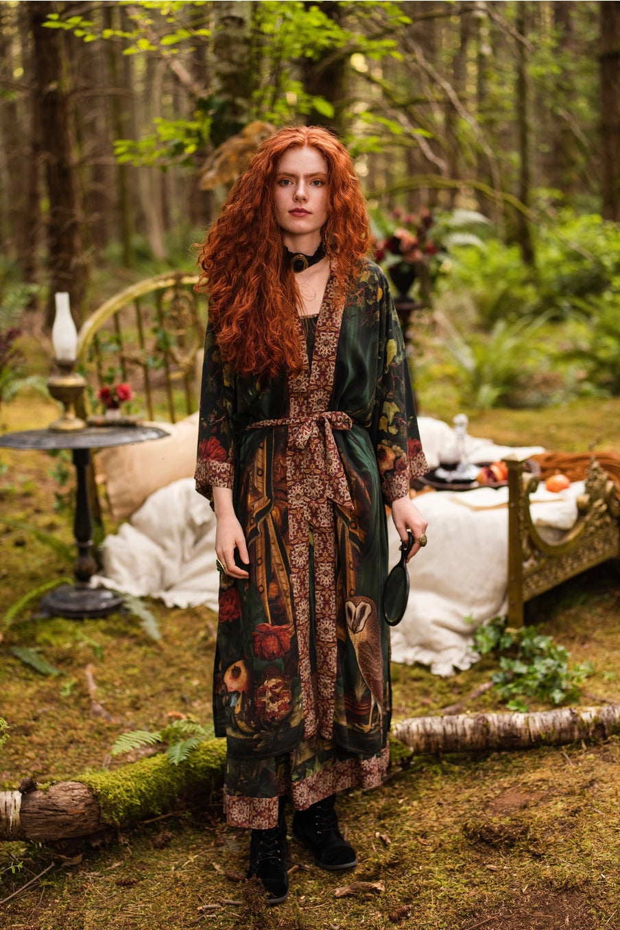 Solstice Opera Duster Kimono Robe w/ Persephone & Moon