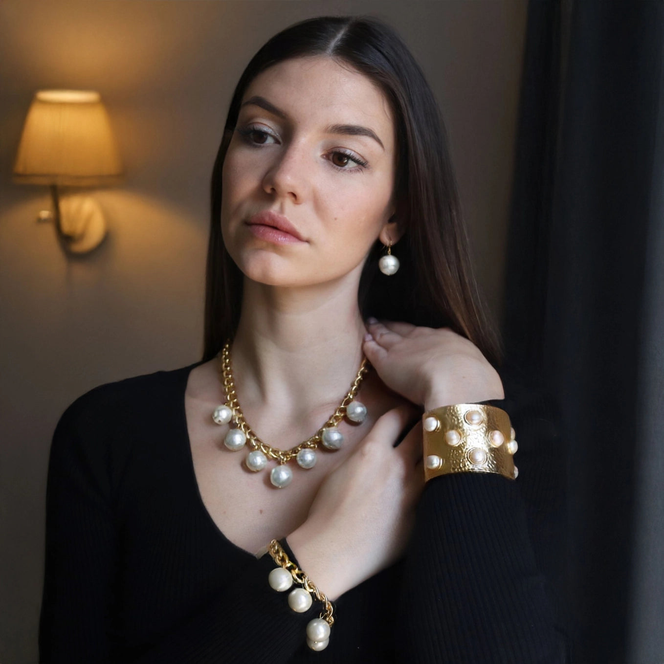 Maxi Pearl Drop Earrings