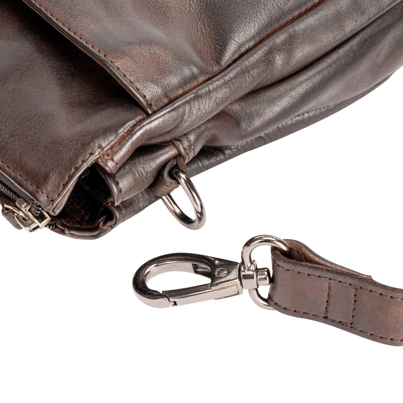 Leather Shoulder Bag June Brown