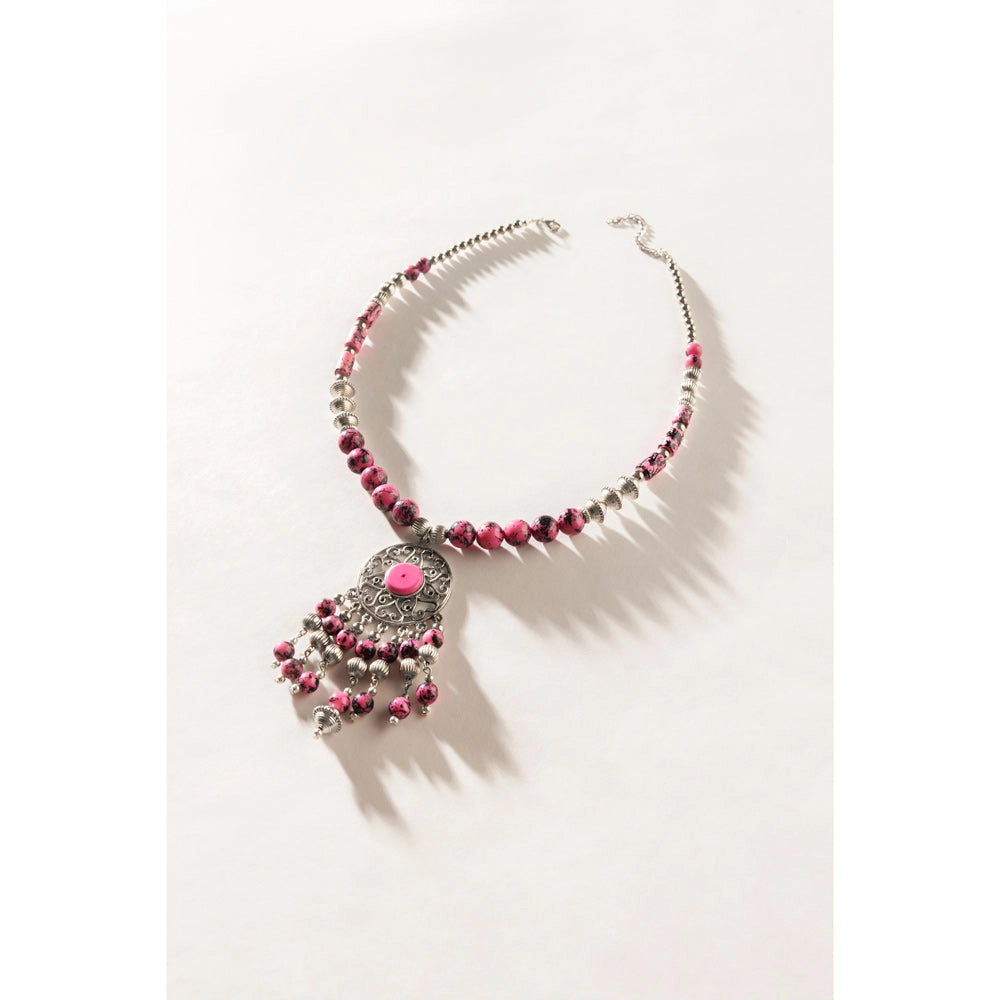 Concho Necklace in Pink