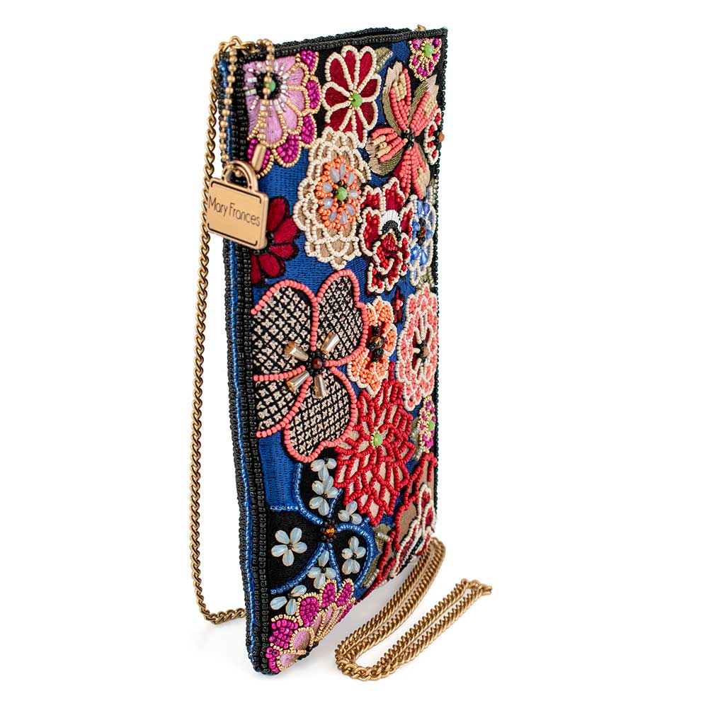 Ambrosia Floral Hand-Beaded Crossbody Bag