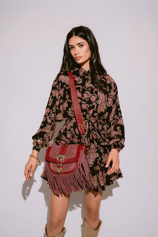 Milano Burgundy Crossbody Bag