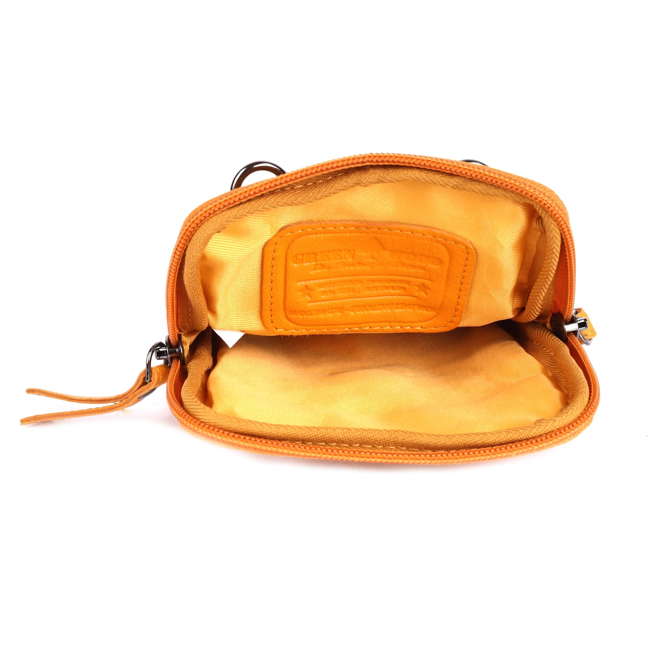 Cleo Yellow Leather Phone Crossbody Bag