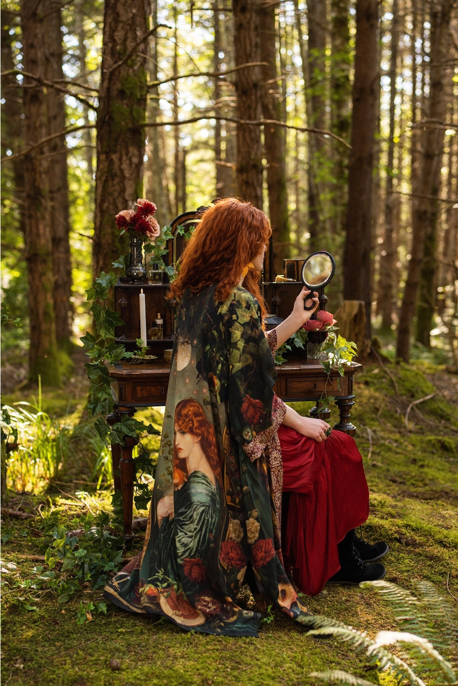 Solstice Opera Duster Kimono Robe w/ Persephone & Moon