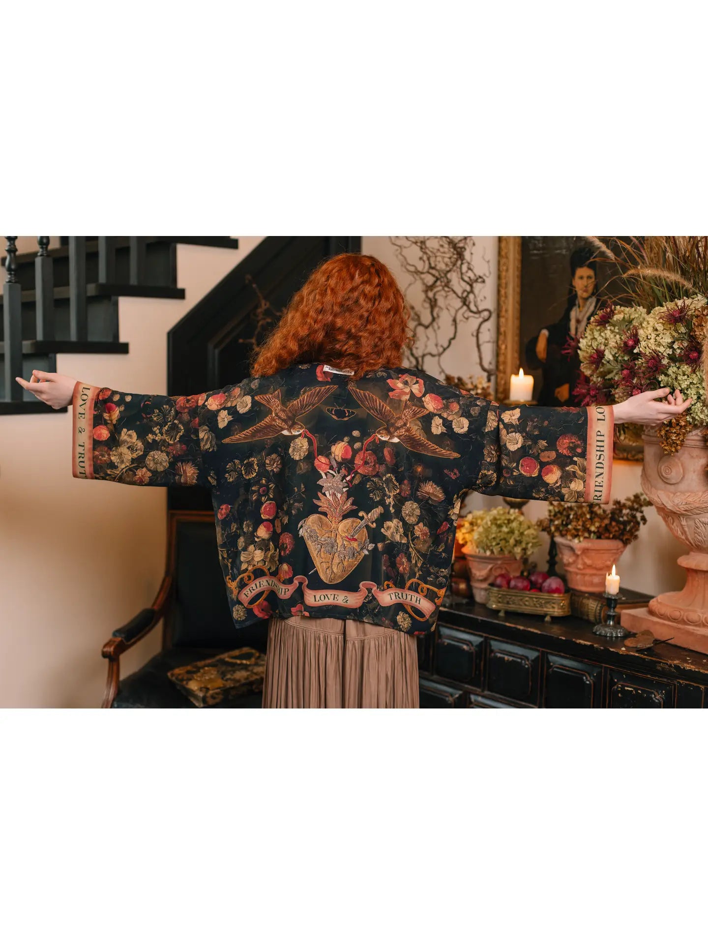 Heart of Gold Cropped Kimono