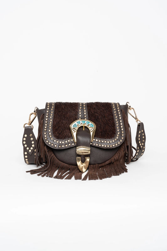 Amal Brown Crossbody Bag