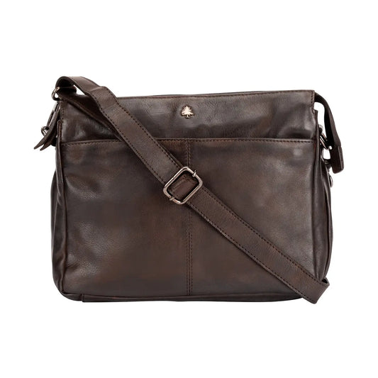 Leather Shoulder Bag June Brown