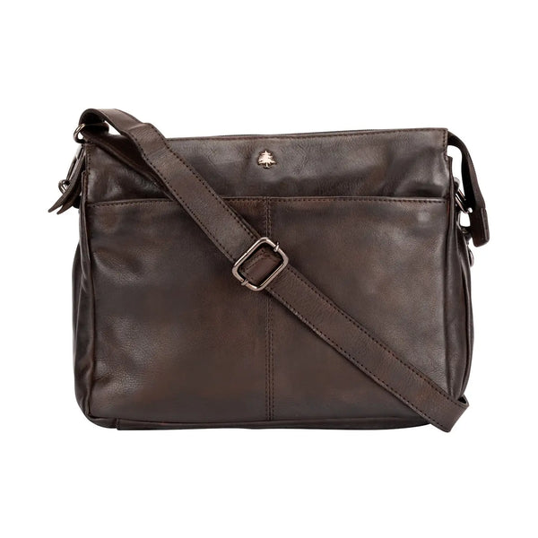 Leather Shoulder Bag June Brown
