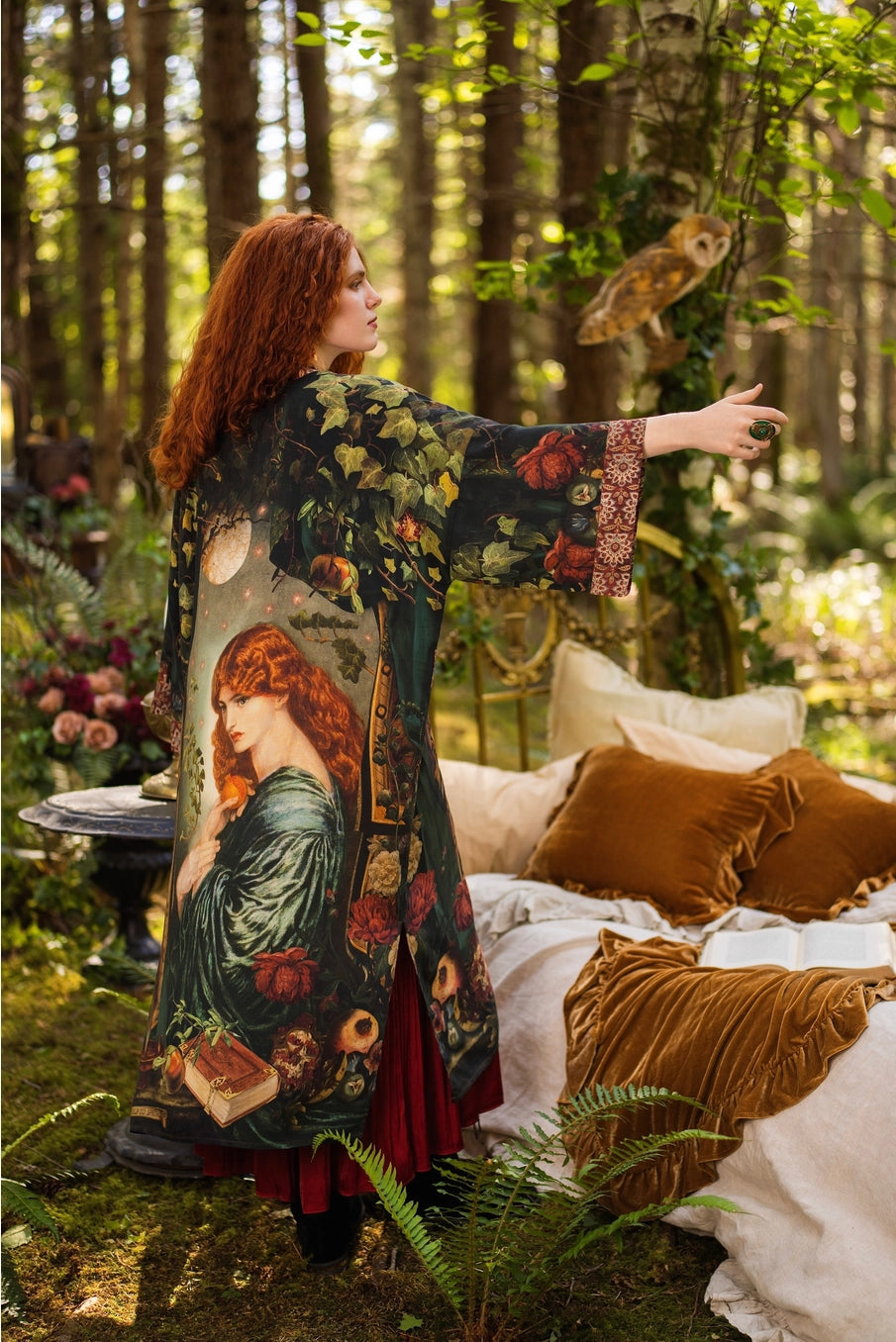 Solstice Opera Duster Kimono Robe w/ Persephone & Moon