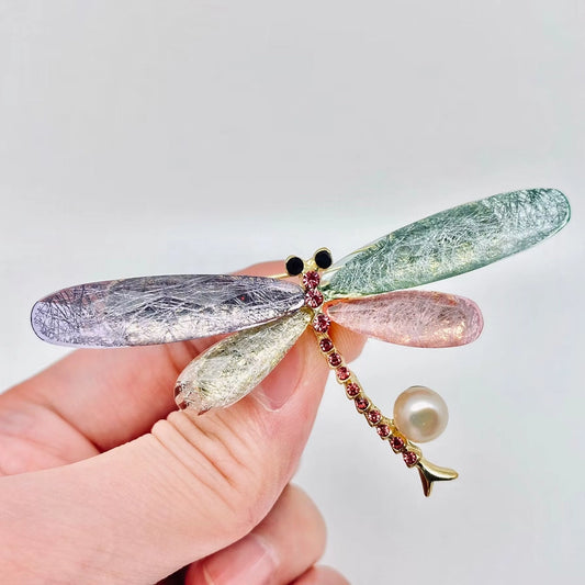 Beautiful Coloured Dragonfly Brooch