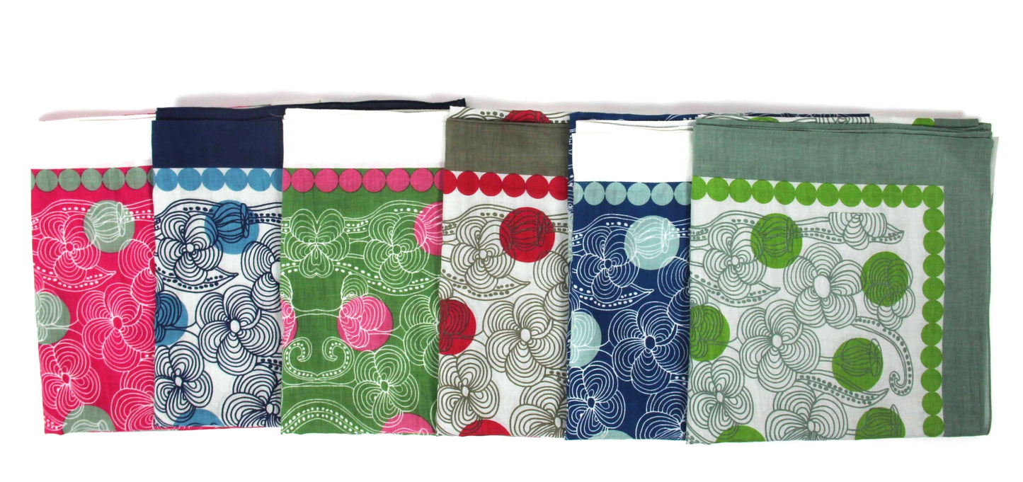 Burma Fuchsia Cotton Square Scarf