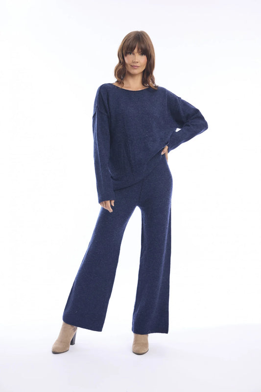 Knit Top & Pant Set - Blue