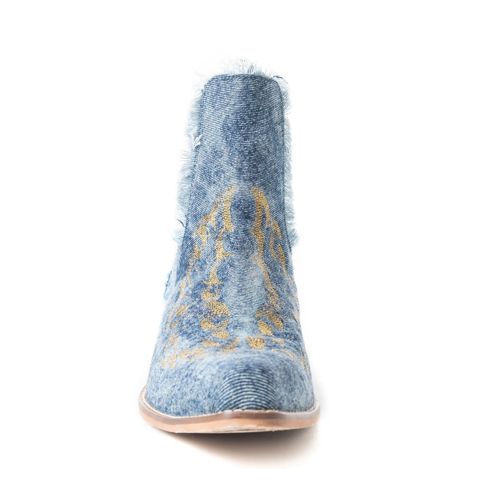 Dearling Ranch Booties in Denim Blue