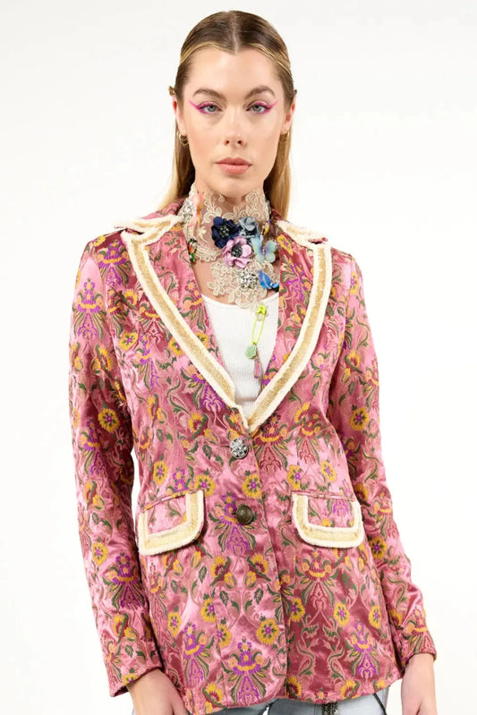 Renaissance Silk Jacquard Blazer