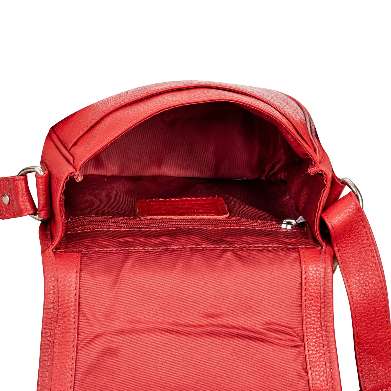 Red Lennon Crossbody Bag - Full-Grain Leather Shoulder Bag