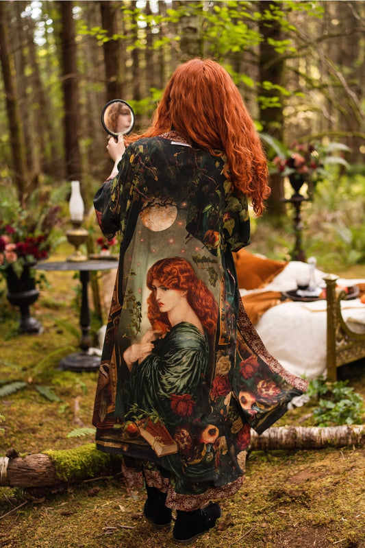 Solstice Opera Duster Kimono Robe w/ Persephone & Moon