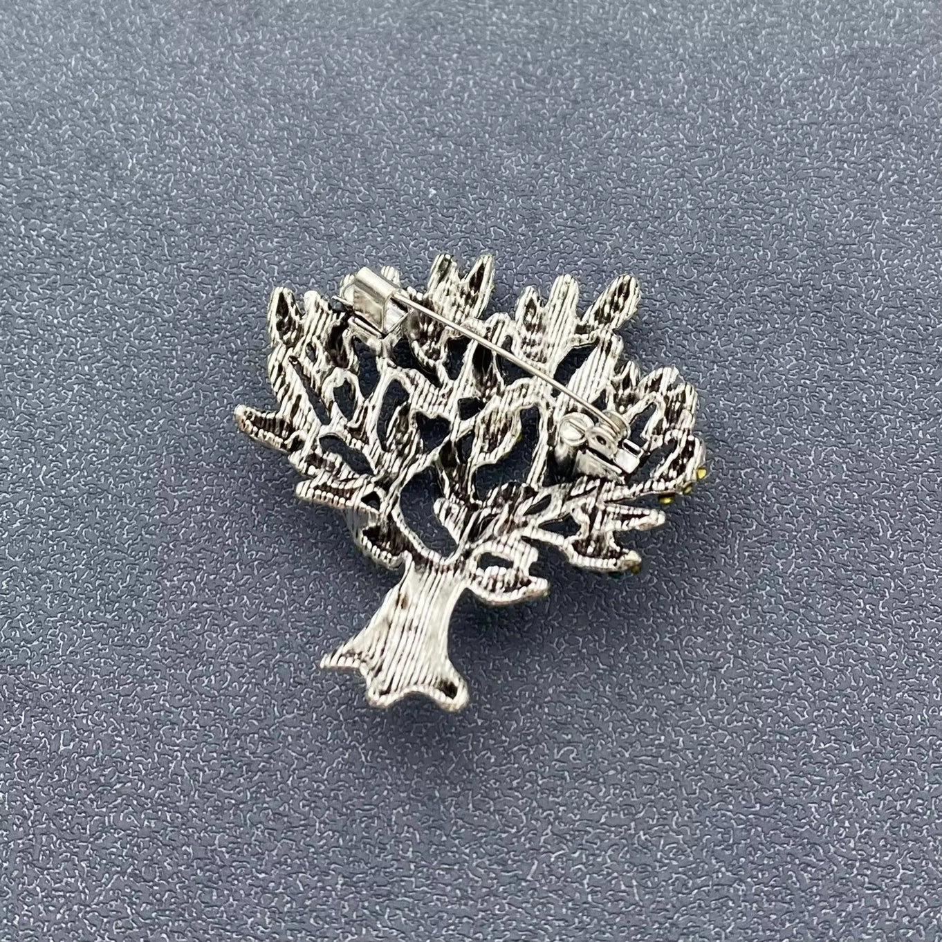 Rhinestone Tree Brooch