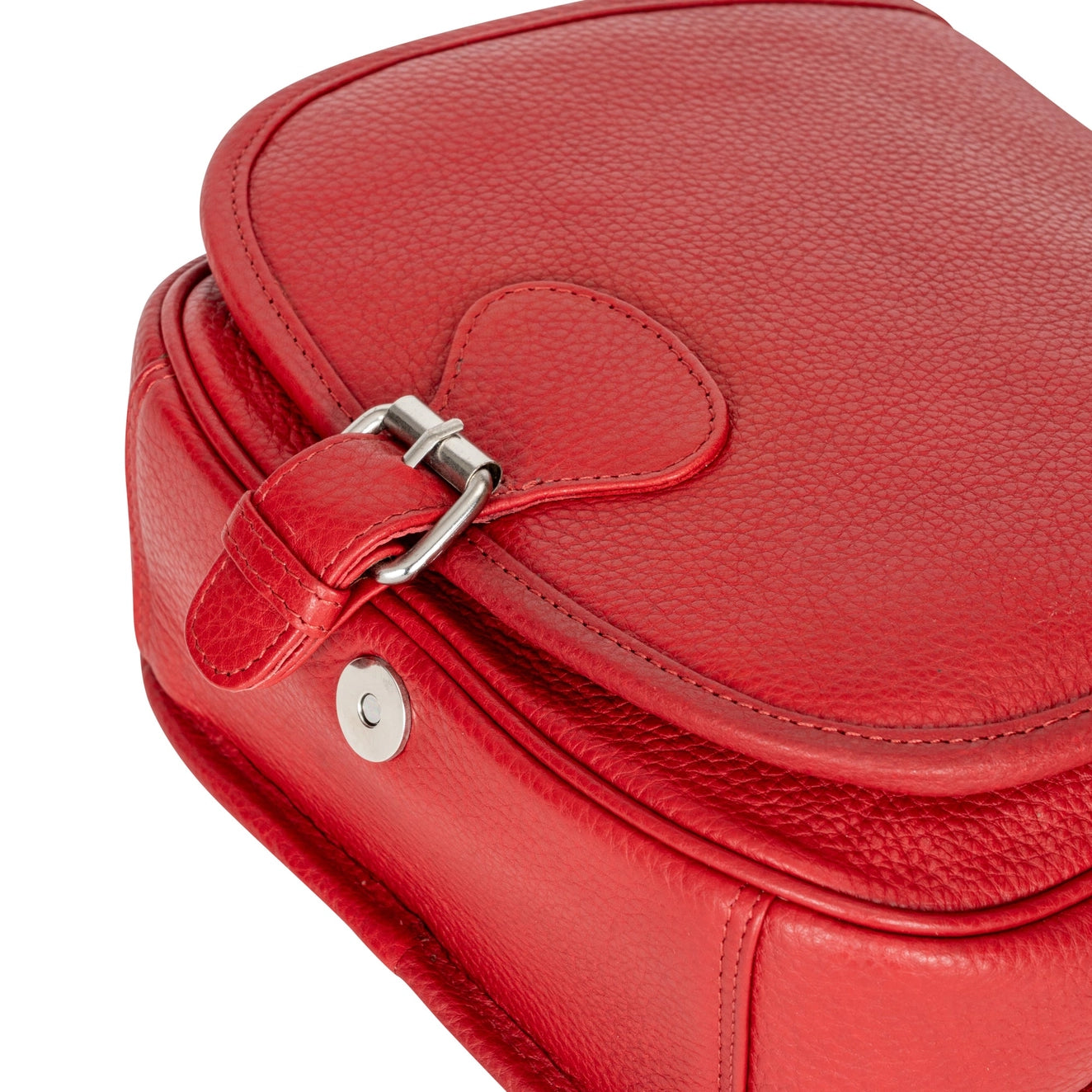 Red Lennon Crossbody Bag - Full-Grain Leather Shoulder Bag
