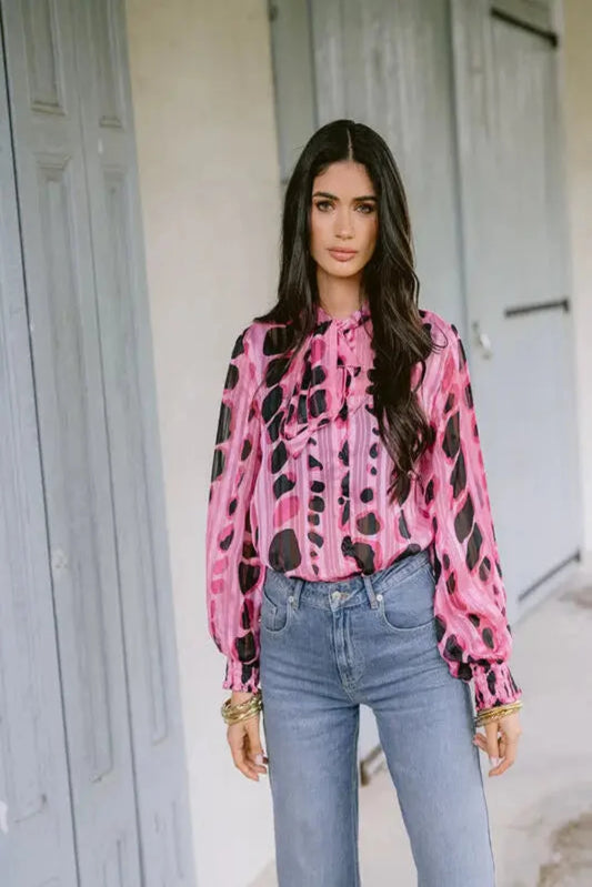 Lili Pink Bow Blouse