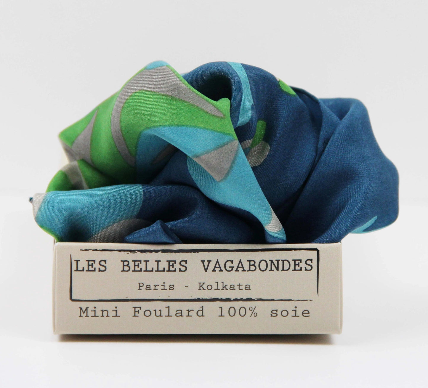 Mini Blue Sakura Silk Scarf