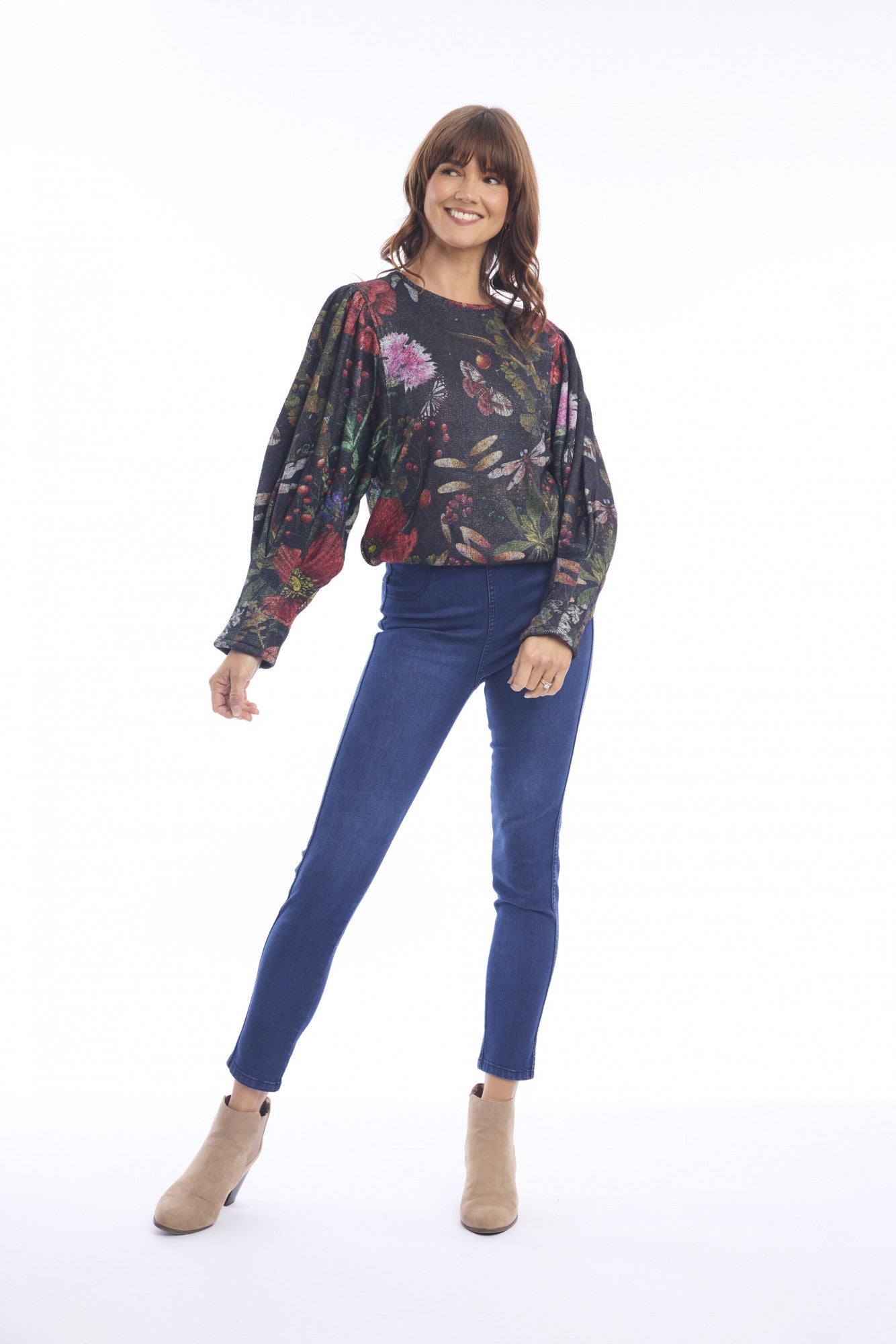 Maguana Knit Jumper Gathered Sleeve