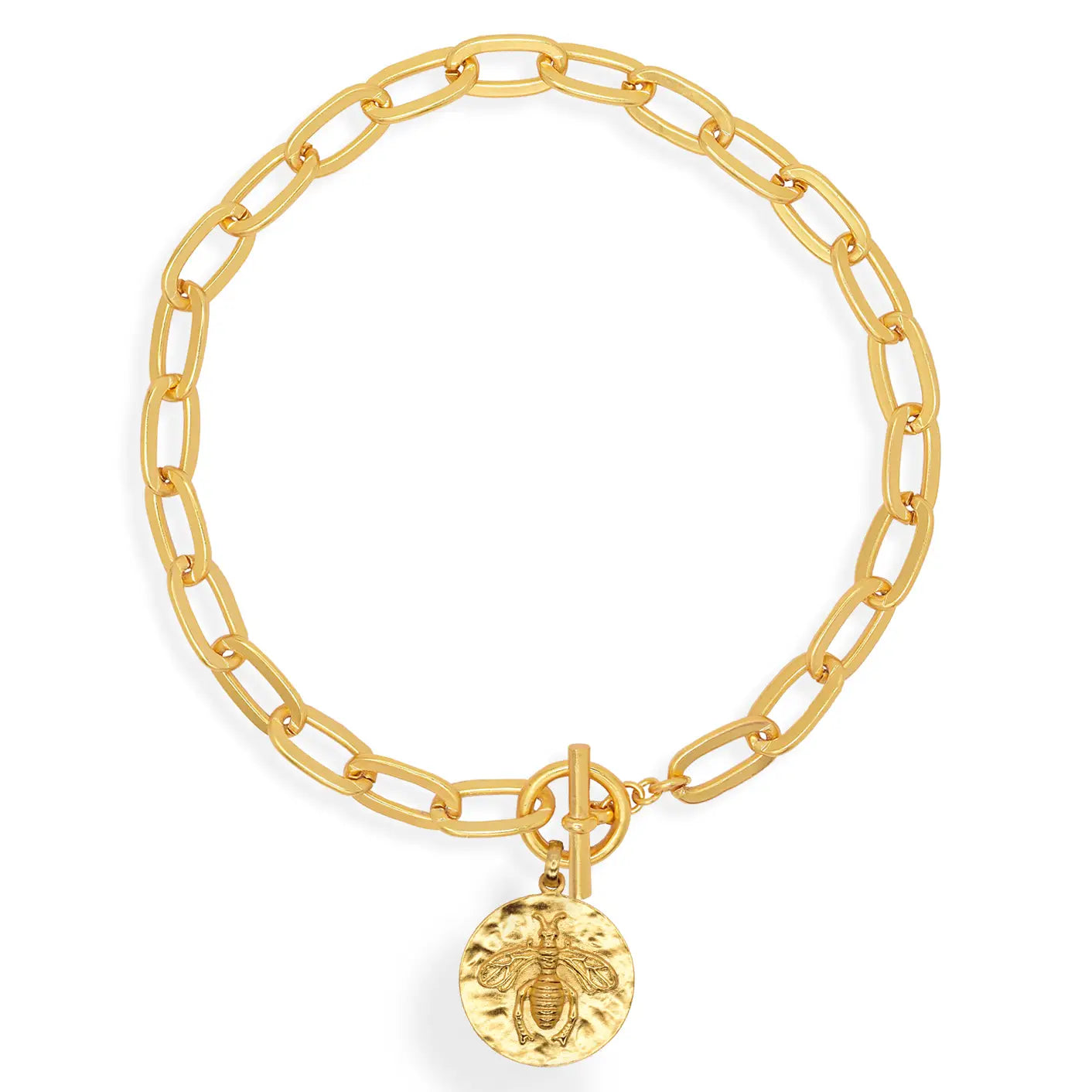 Bee Pendant Necklace - Gold