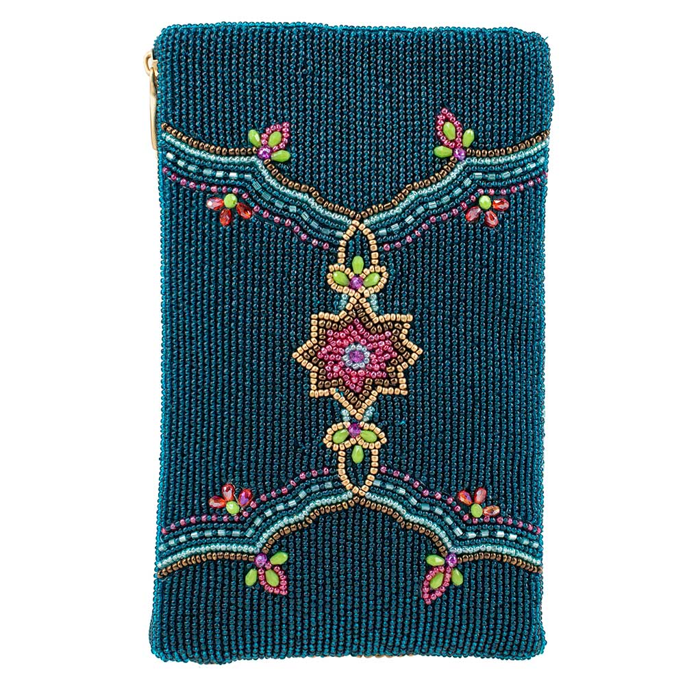 Venice Beaded Multi-Color Mosiac Hand-Beaded Crossbody Bag