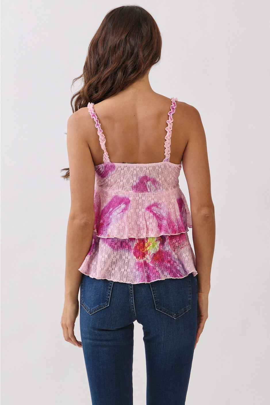 Babydoll Cami Top - Chalk Pink Orchid